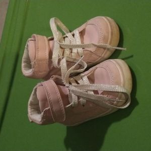 Toddler Girls Pink Hi Top Sneakers Size 7